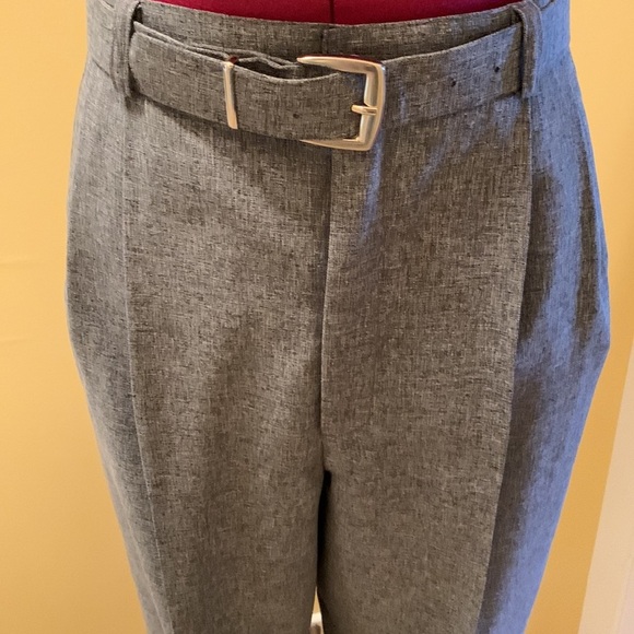 Amerique du Nord Pleated Trousers with matching belt - Picture 3 of 13